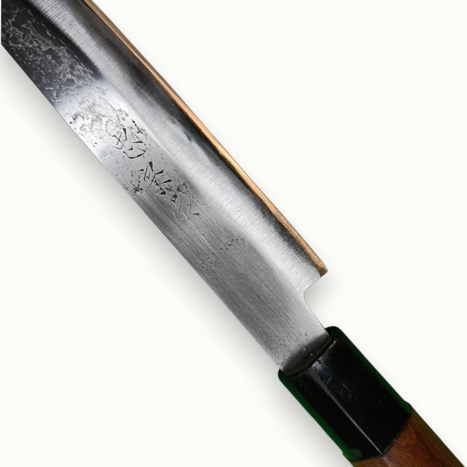 Marquage japonais Chūgi saku lame Yanagiba acier carbone forgé